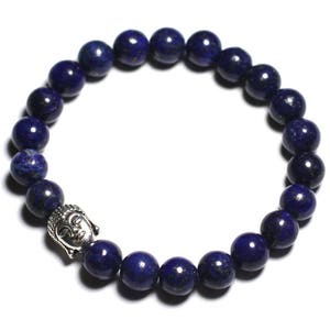 Buddha Bracelet and Semi Precious Stone - Lapis Lazuli