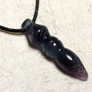Thoth Egyptian Pendulum Pendant - Fluorite semi precious stone 46mm