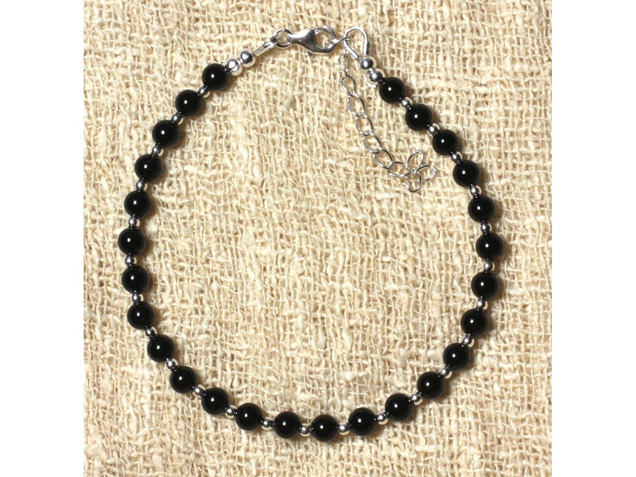 ●BLACKPURPLE● [silver925] Money Keeper Onyx Bracelet silver925]Money Keeper Onyx Bracelet - 블랙퍼플
