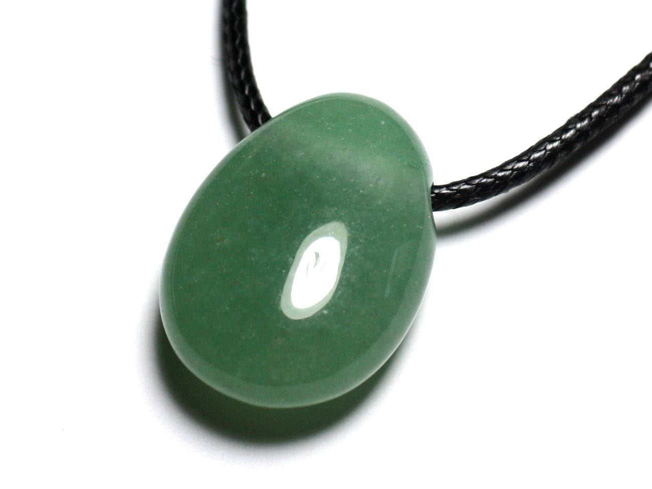 Collana Unisex In Pietra Naturale Con Punto Di Avventurina Verde – Ciondolo Artigianale, Regalo Perfetto