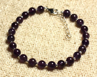 Bracelet Silver 925 and Stone - Amethyst 6mm