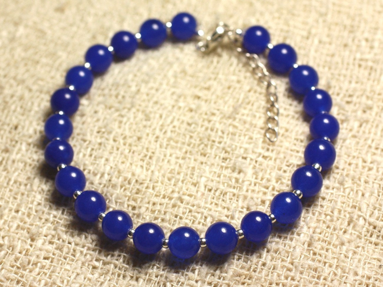 925 Silver Bracelet and Stone - Color of Your Choice - Jade