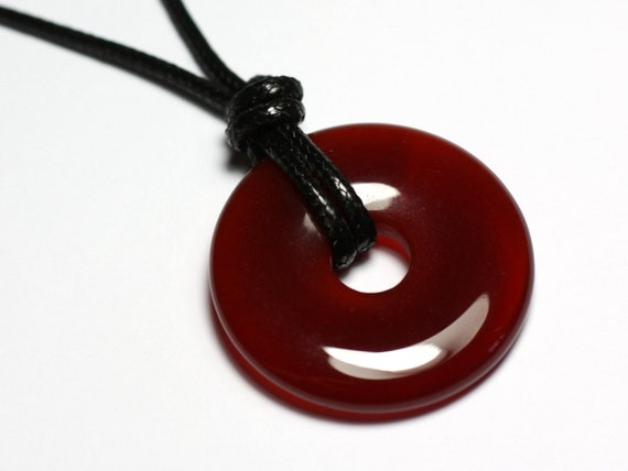 1 Pezzo - Ciondolo In Pietra - Anello A Ciambella Rotondo Pi 30 Mm - Foto 4