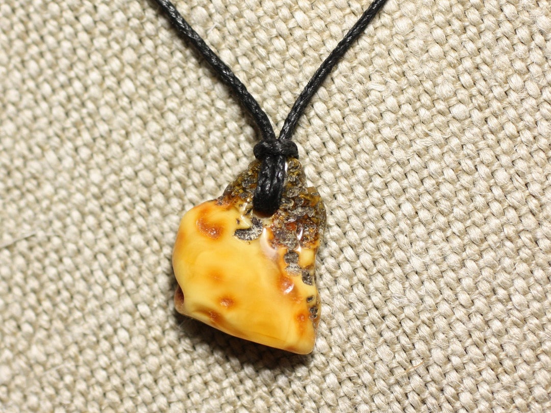 ネックレス・ペンダント amber necklace Pendant Amber Necklace Natural 24mm N13 - Etsy