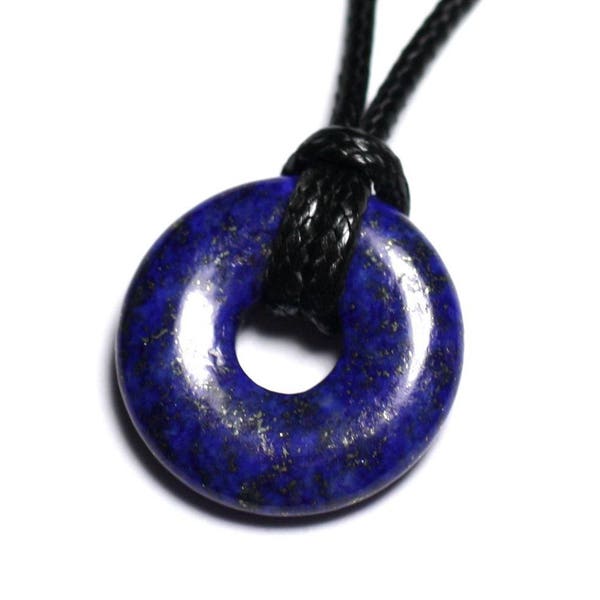 Collier Pendentif en Pierre - Lapis Lazuli Donut Pi 20mm