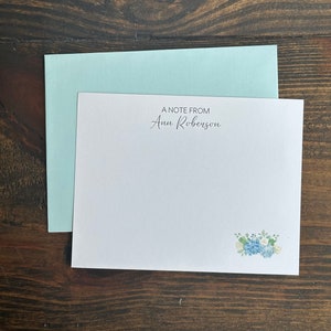 Hydrangea Stationery, Personalized Stationery Set, Thank you notes, Personalized Gift,
