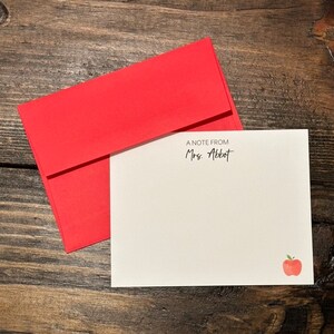 Teacher Thank You Notes Set, Teacher Appreciation, Teacher Stationery