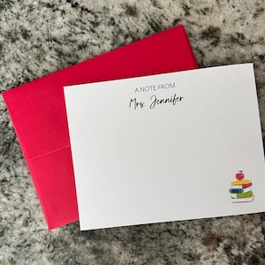 Teacher Thank You Note Set, Teacher Appreciation, Teacher Stationery