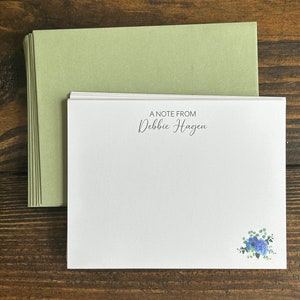 Personalized Stationery Set for Women, Men or Family, Note Cards