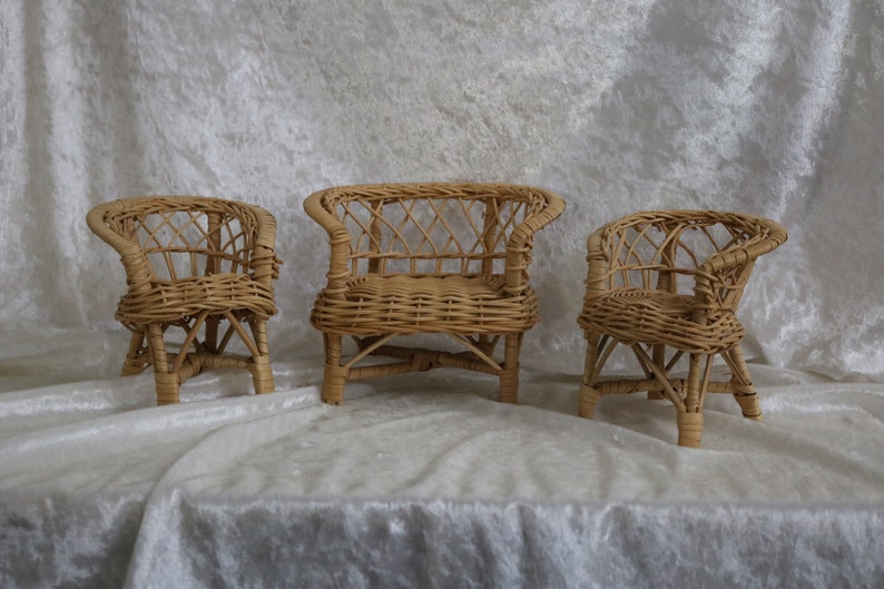 wicker barbie furniture