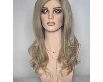 16" Custom Champagne Blonde HD Closure Wig | Luxury Human Hair Wig
