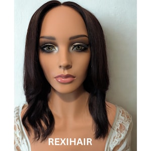 Perruque personnalisée brun chocolat 5 x 5 HD 12 pouces | Cheveux humains
