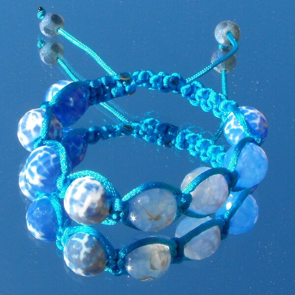 bracelet shamballa, pierres fines, agates BRACEL.0532