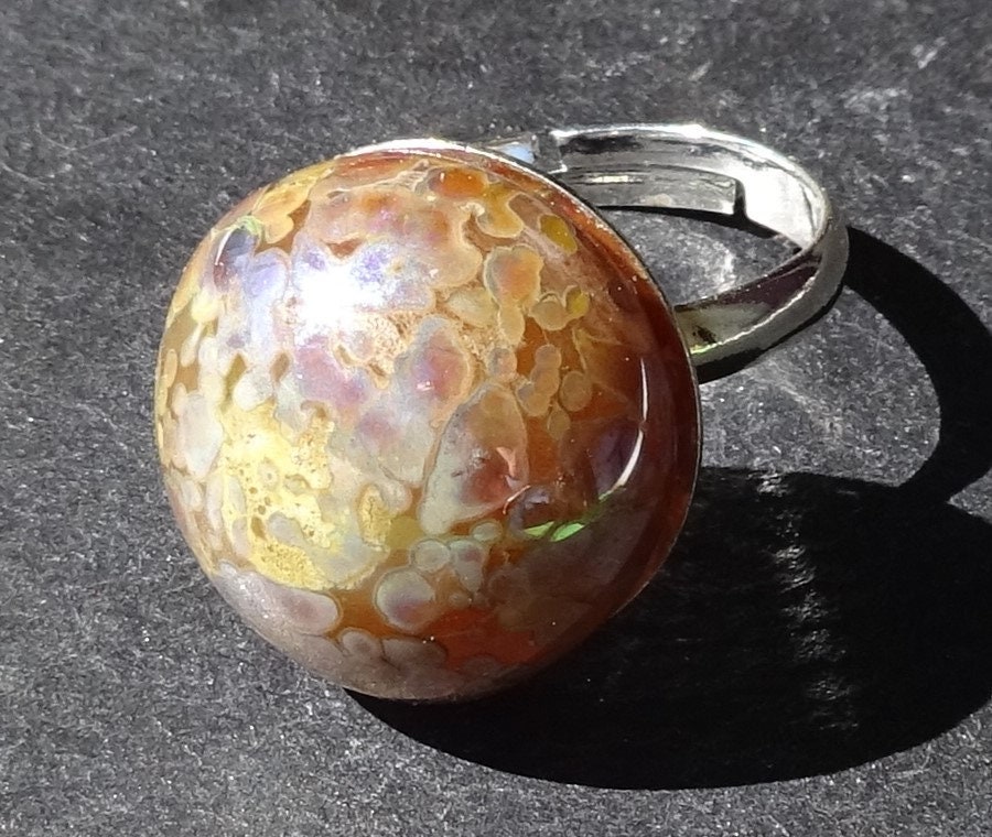 Vintage Bague Style Murano Taille 58