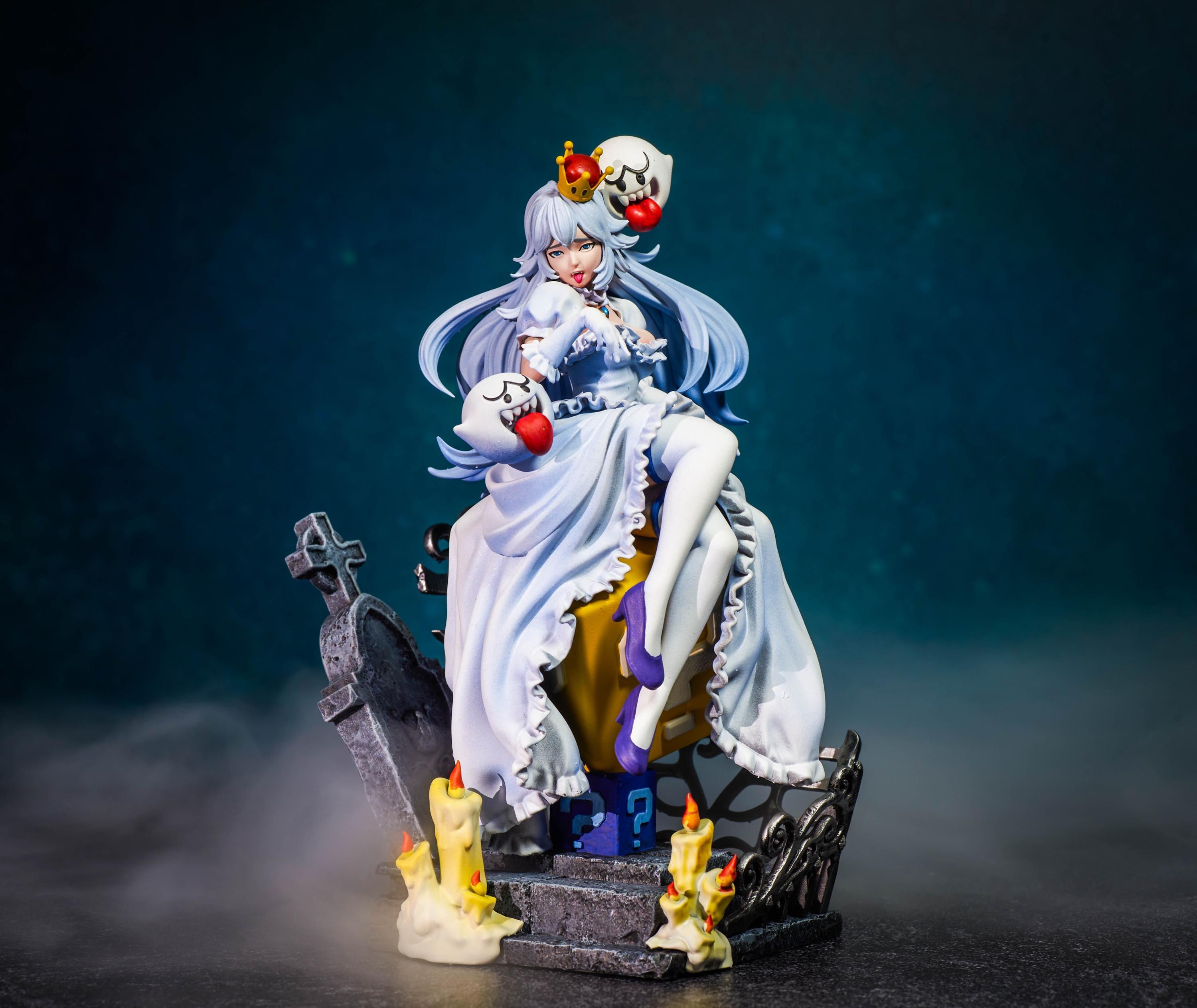 Hand-painted Booette Statue - Super Mario Collector Art - Figure Statue ...