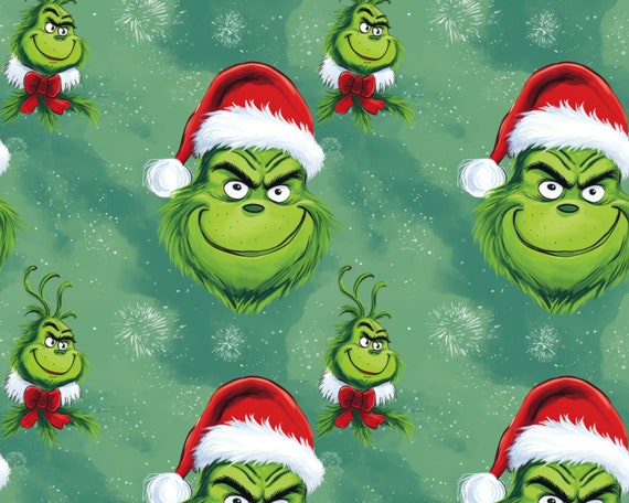 Grinch Digital Pattern Paper, Weihnachten Grinch Geschenkpapier, Scrapbooking, Grinch png, Grinch Familie digitales Papier