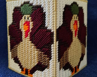 Plastic Canvas Thanksgiving Turkey Tissue Box Cover