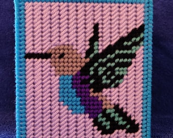 Plastic Canvas Hummingbird Tissue Box Cover