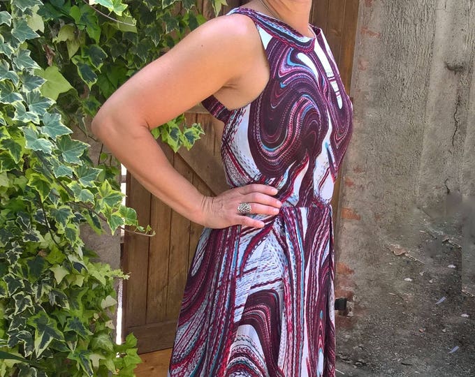 50s backless dress in lightweight cotton