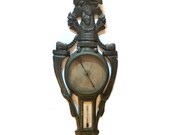 18th Century Louis XV Polychrome Painted Barometer and Reaumur Thermometer