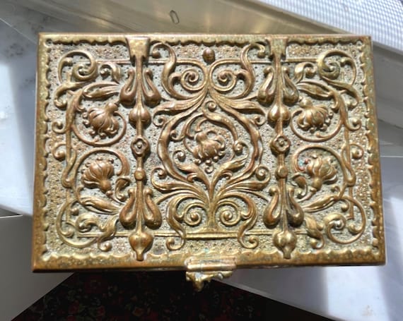 Antique Renaissance Style German Brass Repousse J… - image 9