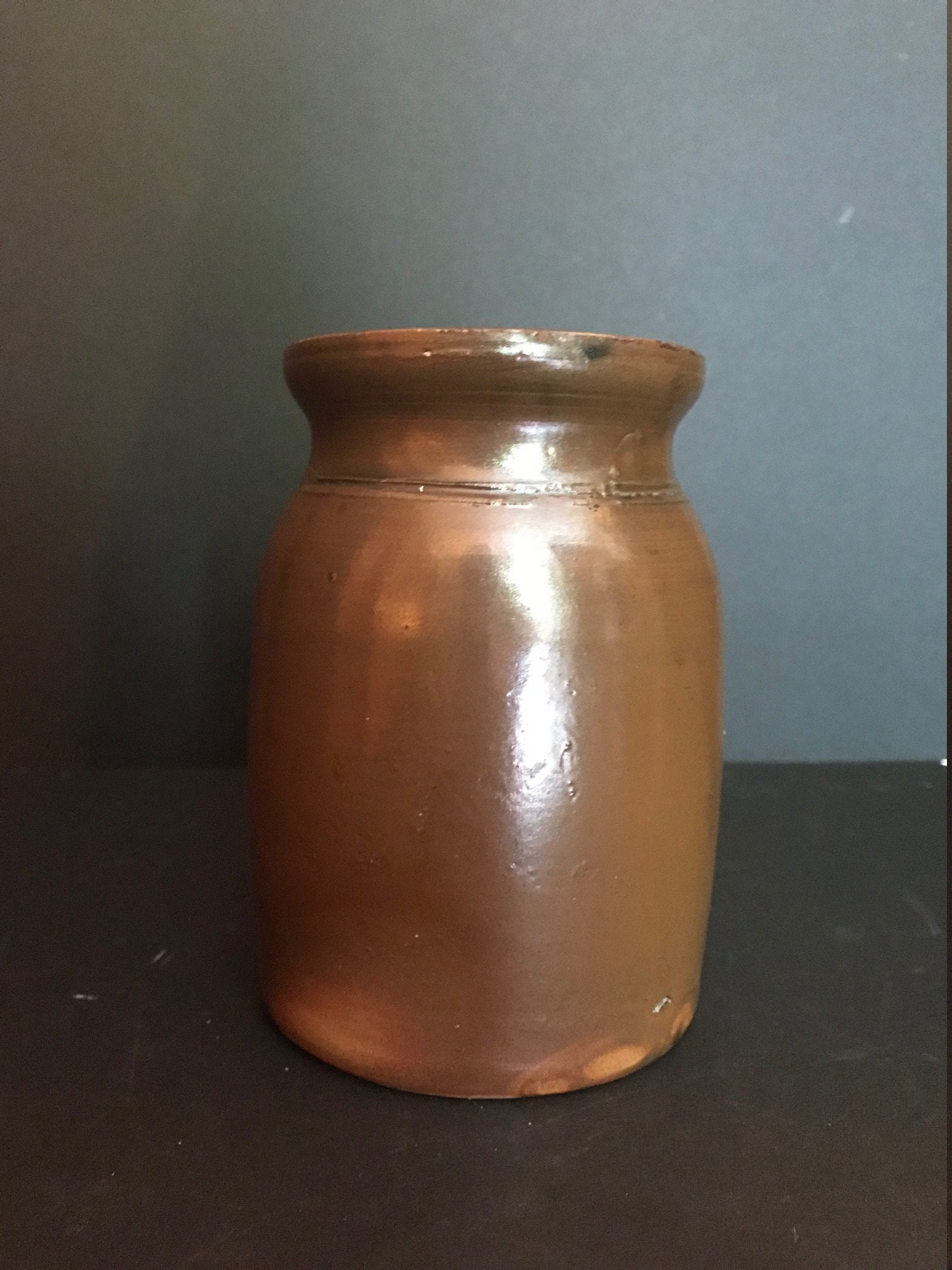 Antique American Stoneware Pottery Oyster Storage Jar 1875 Etsy