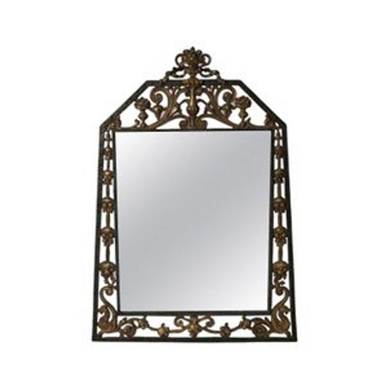 Vintage Mirror Arts Crafts Parlour By Oscar Bach Circa 1920