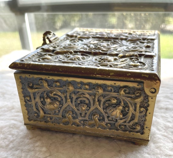 Antique Renaissance Style German Brass Repousse J… - image 3