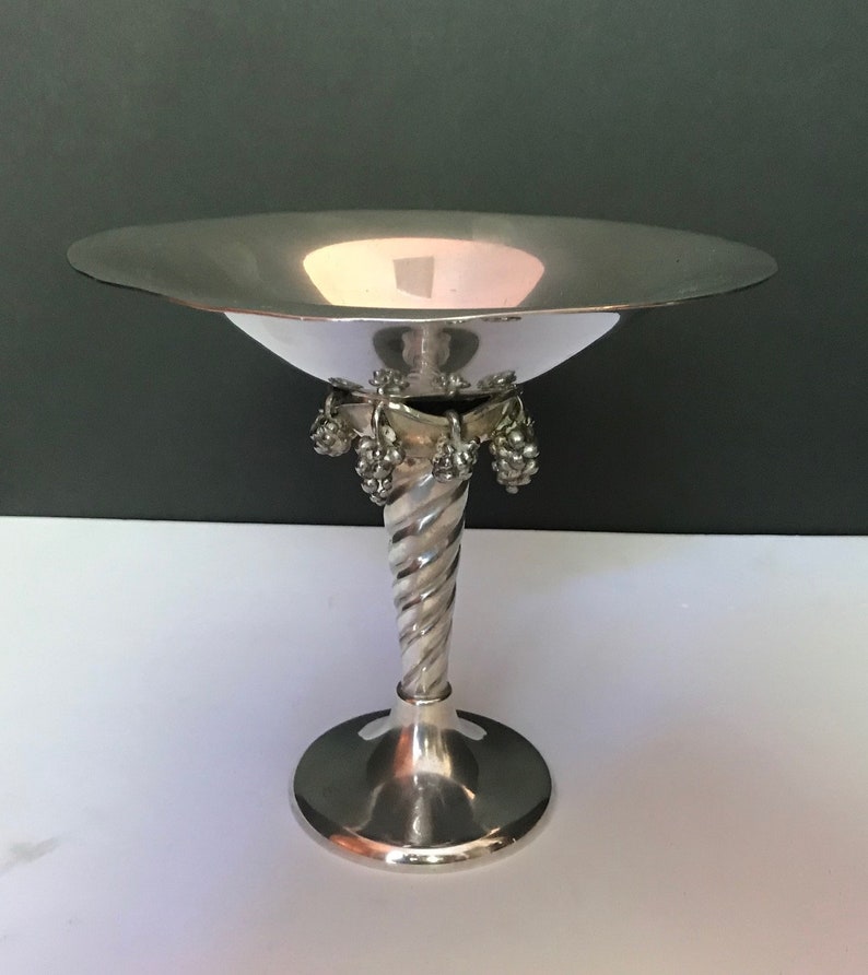 Vintage Silver Tazza Pedestal Bowl Jensen Style Compote Etsy