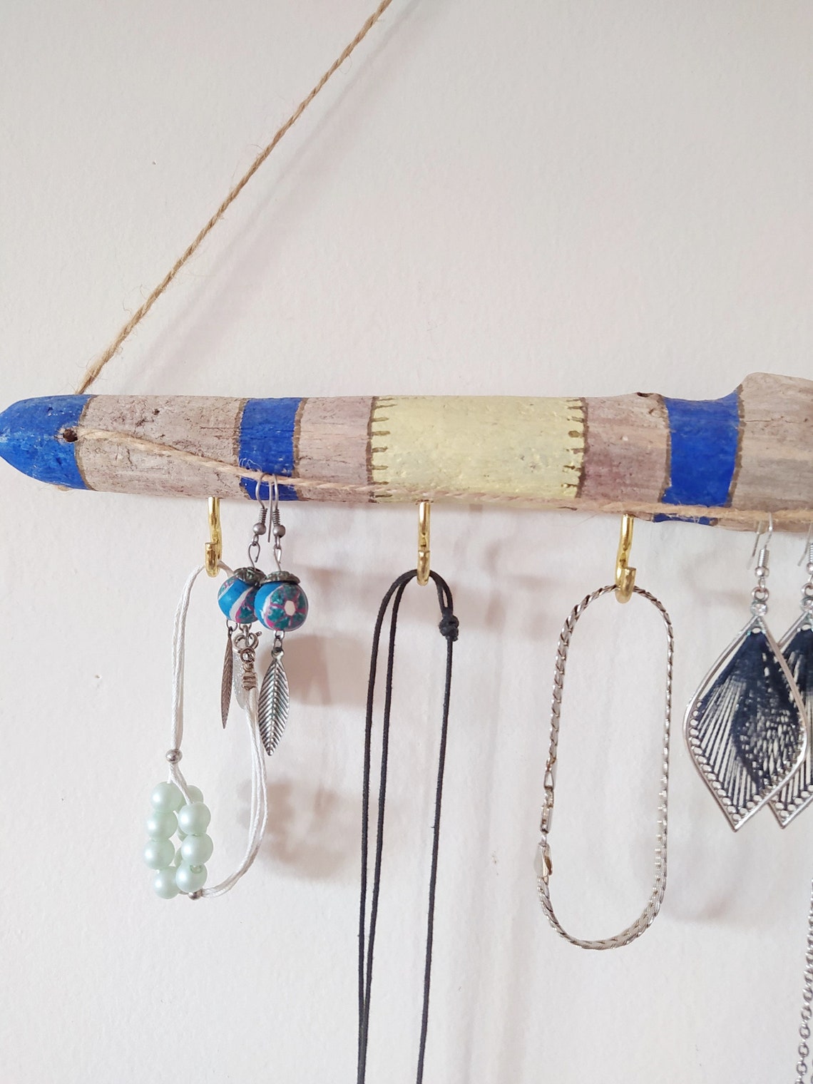 Boho Jewelry Holder, Driftwood Jewelry Storage, Bathroom Storage