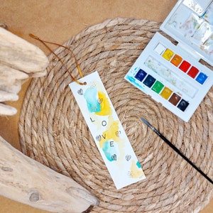 Marque-page aquarelle originale