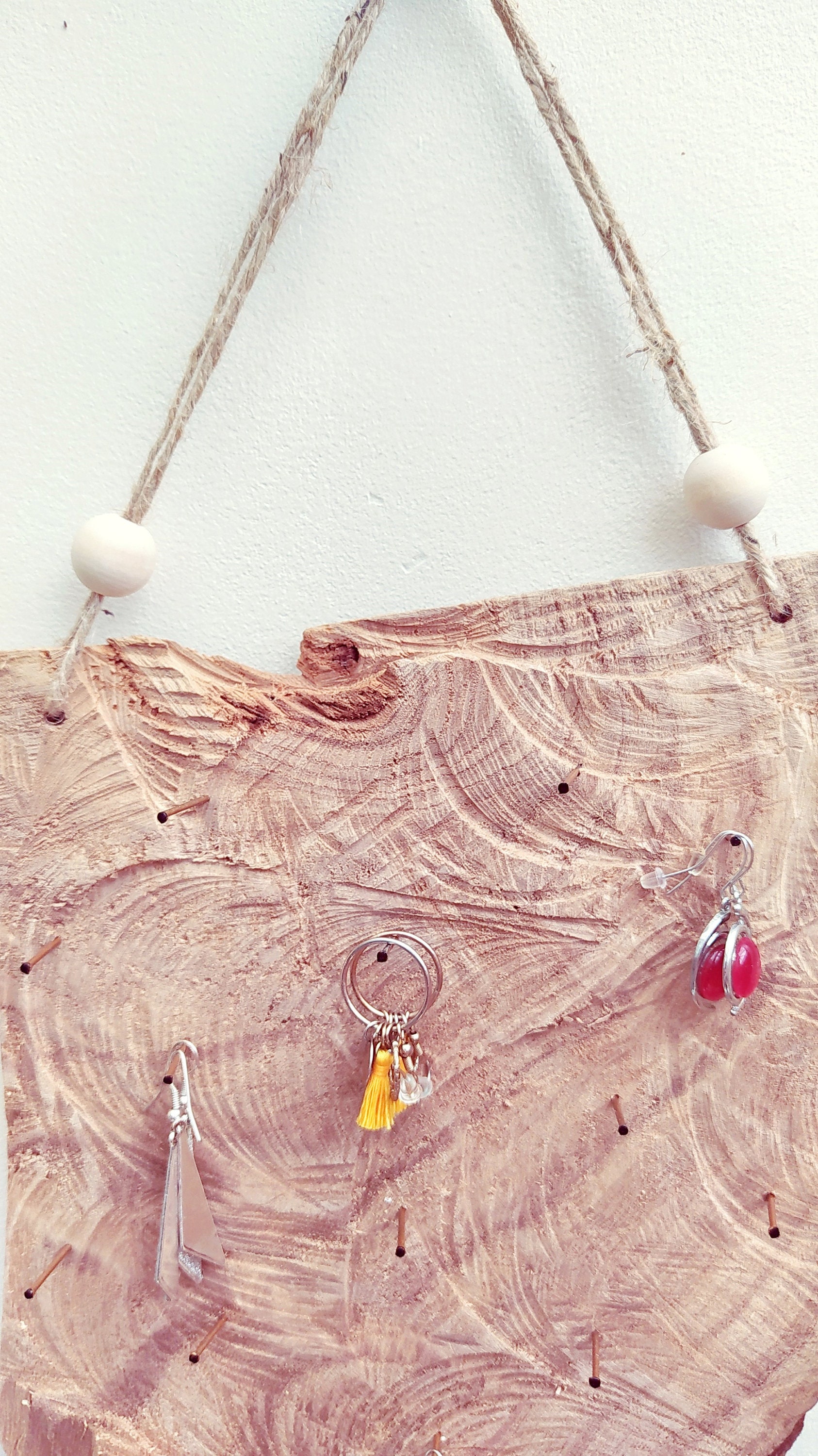 Boho Jewelry Display Wood Jewelry Holder Bathroom Jewelry Etsy Canada