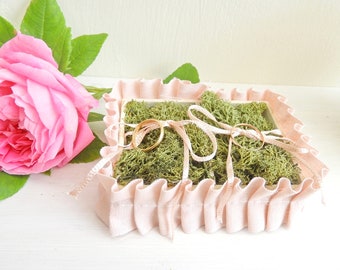 Country wedding ring holder, Shabby chic wedding ring holder, Pink wedding cushion, Shabby chic wedding ring box, Wedding accessories