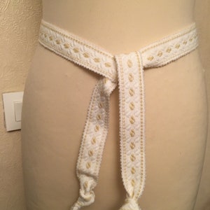 Short Beige Girbaud Vintage Avec Ceinture Rubans & Ourlets Effilochés - Taille 38 (Italie)