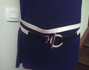 Cream colored linen belt
