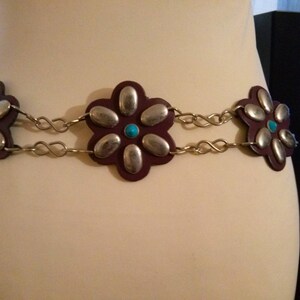 Belt flower motif, in thick imitation and metal belt women belt girl, woman accessories, accessories, women gift, girl gift