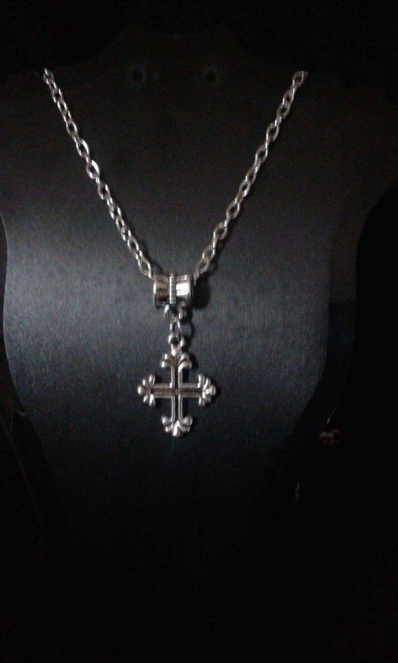 Silver Plated Necklace with Cross Charm