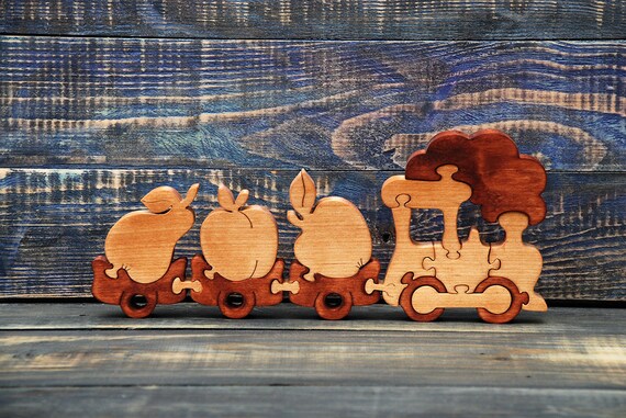 animal puzzle train