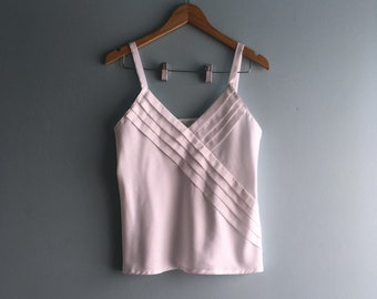Vintage 'V' Neck Tank Top/Camisole//Silky//Handmade