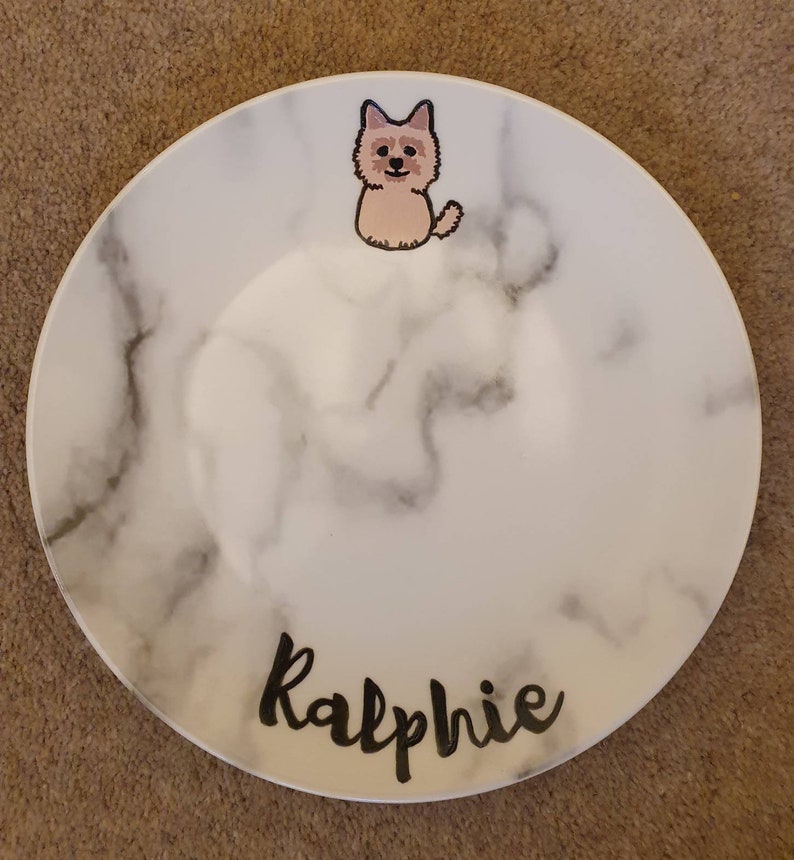 Custom Cat Dog Food Dish Plate Bowl Water Hand Painted Etsy