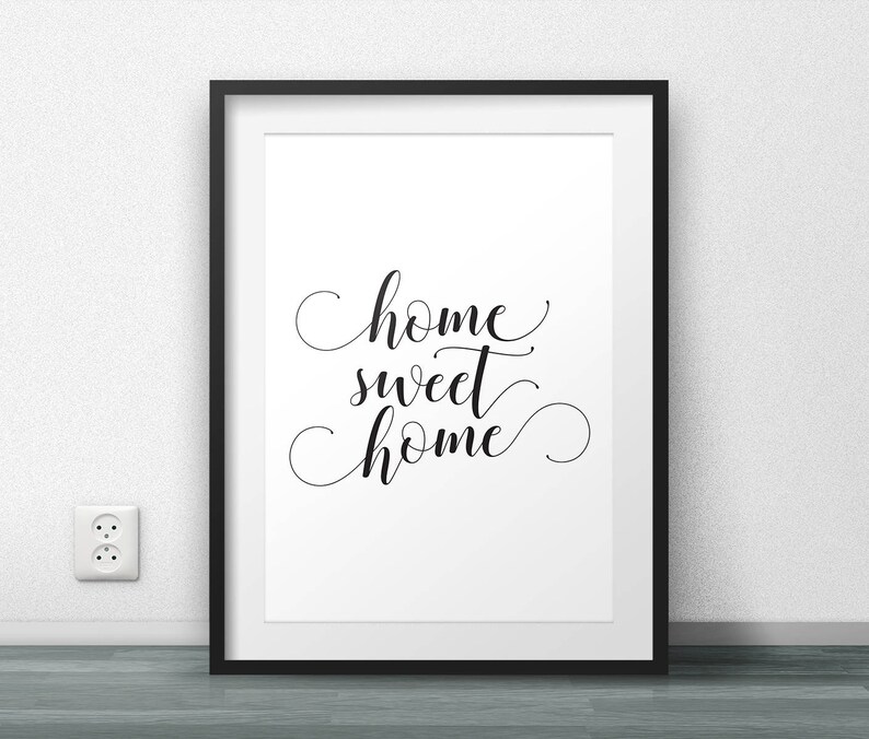 Zuhause süßes Zuhause süße Haus druck druckbare Zitat | Etsy