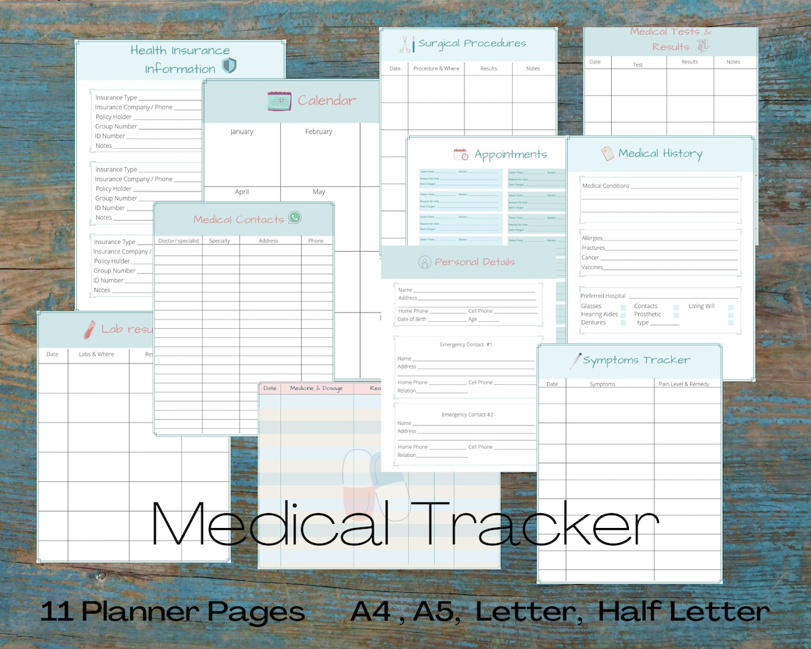 medical-planner-printable-health-care-planner-wellness-etsy
