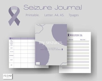 Epilepsy Journal | Seizure Tracker Printable | Chronic Illness | Seizure Log | Seizure Symptom Tracker | Epilepsy Awareness |