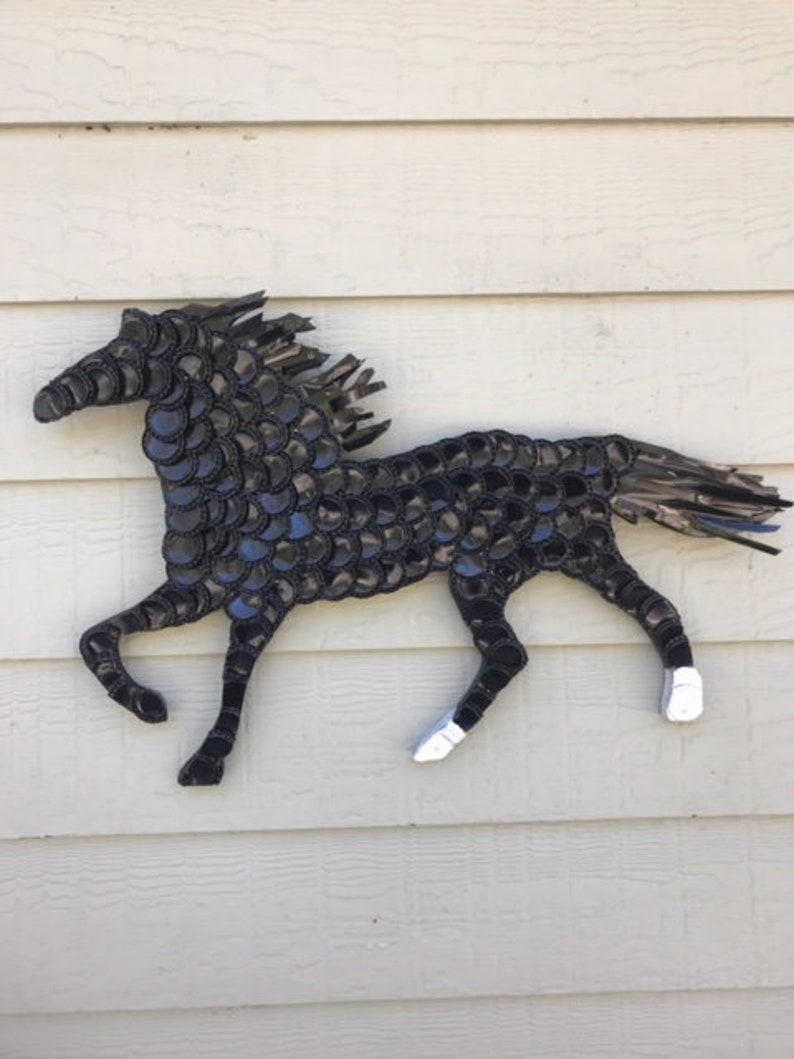 Bottle Cap Art Trotting Horse Etsy Israel