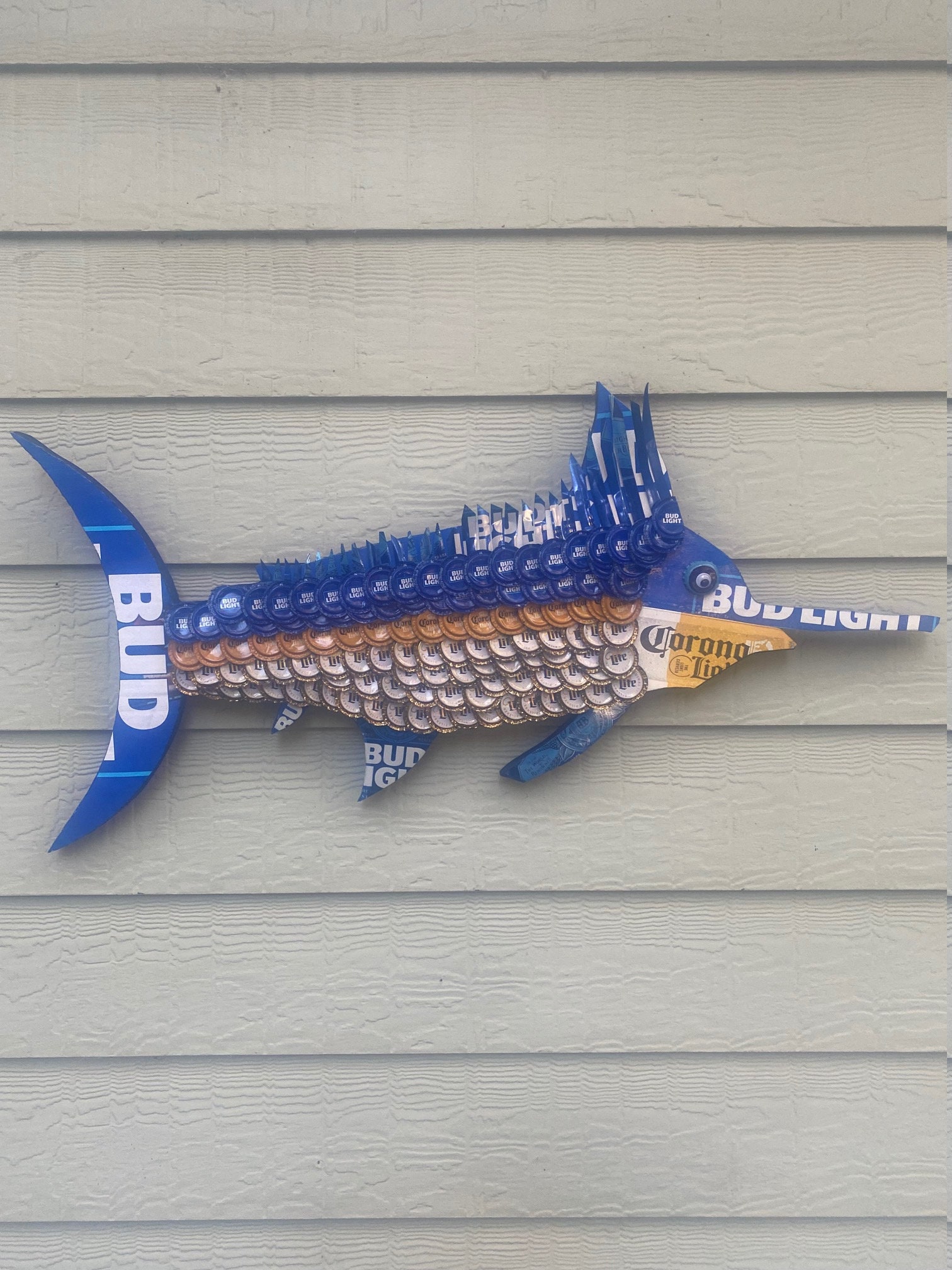 Bottle Cap Art - Marlin