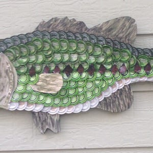 Bottle Cap Art - LargeMouth Bass, Medium