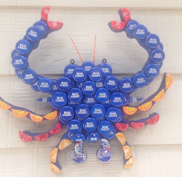Bottle Cap Art - Blue Crab