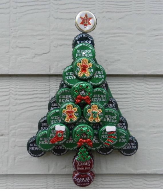 Bottle Cap Art Christmas Tree