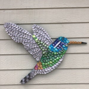 Bottle Cap Art - Hummingbird