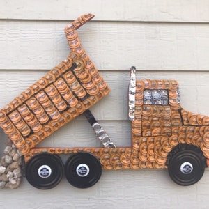 Bottle Cap Art - Dump Truck